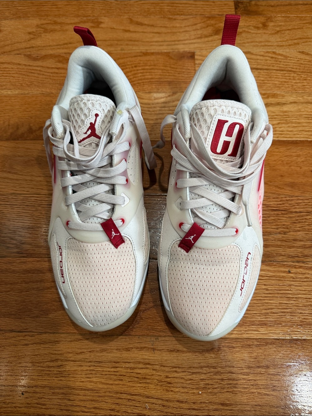 Jordan White and Redish/pink women's Low-Top Sneakers - size 11.5 women